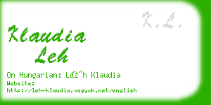 klaudia leh business card